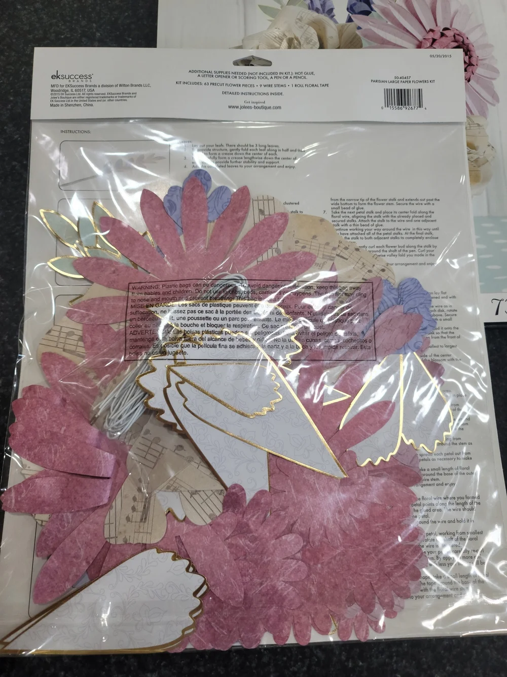 Decor Kit Floral Wall Art Kit - Pink Bouquet 4 Packs